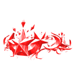 Neon Red Star Crown