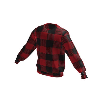 red plaid crewneck thumbnail