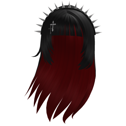 Red with Peekaboo Red Gothic Hair Roblox item