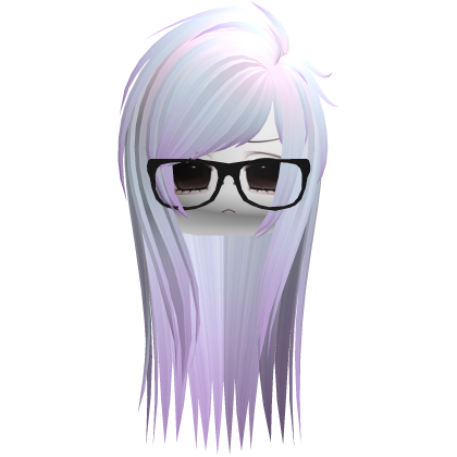 Emo Moe Pastel Long Scene Hair /w Glasses