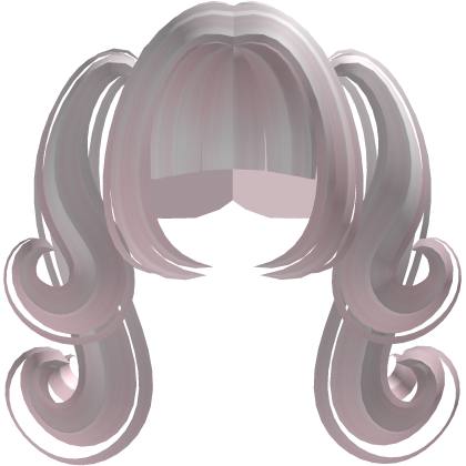 cute pink double curly pigtails