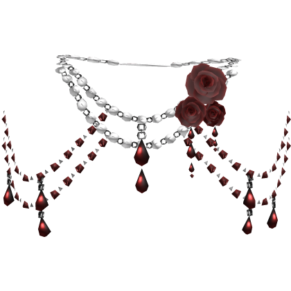 White Red Body Front Jewelry w Roses 3.0 Roblox item