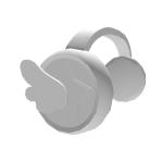 ALL WHITE Winged Star Headphones