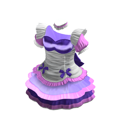 Maid Dress | White, Purple & Pink thumbnail