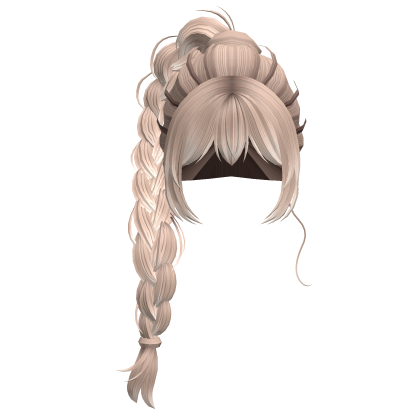 Long Braided Ponytail (Platinum) Roblox item