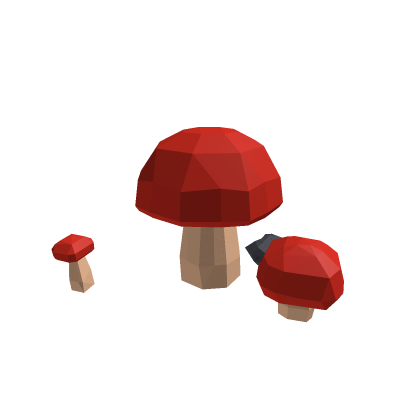 Low Poly Mushrooms