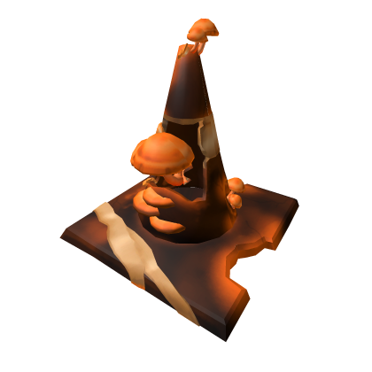 Orange Spore-Worn Traffic Cone