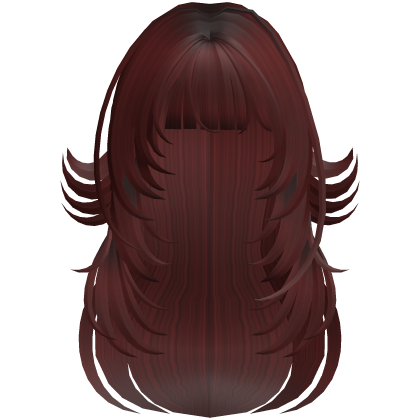 Dark Gothic Vampire Red Wolf-Cut Hair
