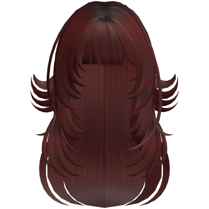 Dark Gothic Vampire Red Wolf-Cut Hair