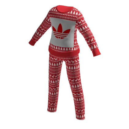 adidas Red White Christmas Pyjamas Roblox Item Rolimon s