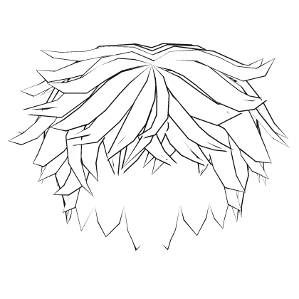 White Cartoony Messy Hair Roblox item