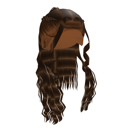 Half Up Braided Ponytail in Brown Roblox item