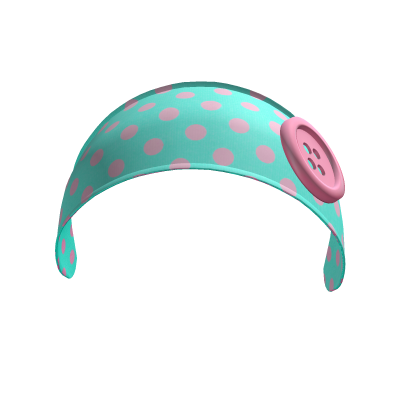Cyan Gyaru Polka Dot Button Headband Roblox item