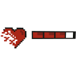 Faded 8-bit HP Red + Black