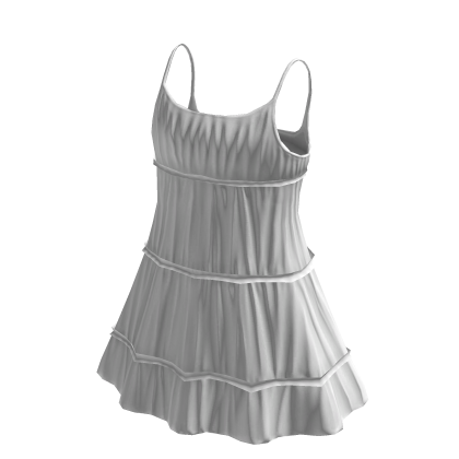 White Flowy Minidress - Klossette thumbnail