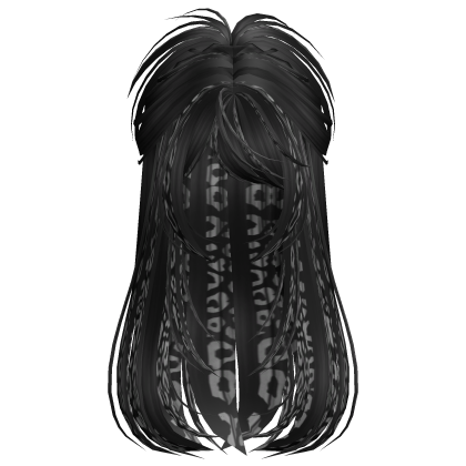 Spikey Wispy Updo Half Up Black&White Leopard