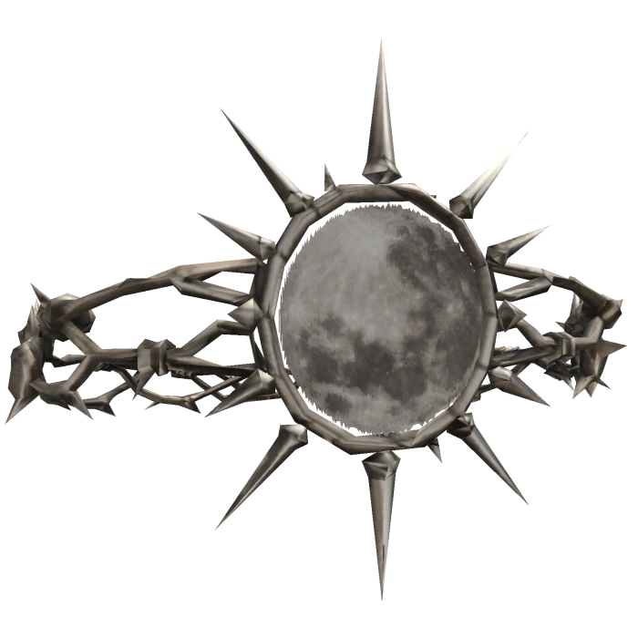 [Animated] Gothic Moon Thorn Crown (Silver/White)