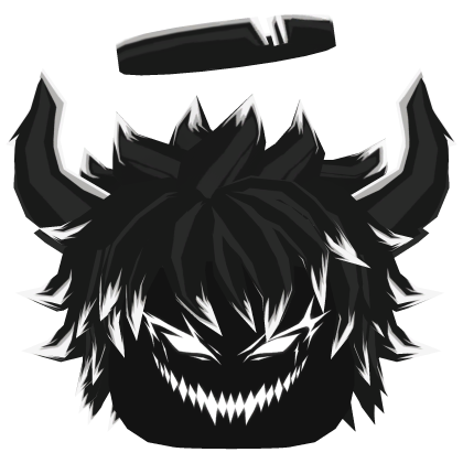 Black Spiky Emo Demon Hair Horns Halo Evil Boy