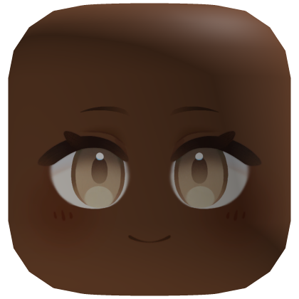 Cute Smile Face Mask (Brown Eyes) Brown Skin Tone Roblox item