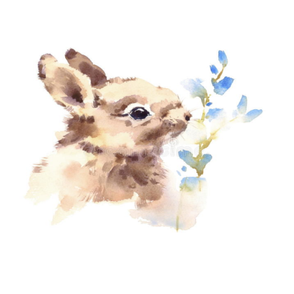 cute-baby-bunny-smelling-blue-flowers-watercolor-a Roblox decal