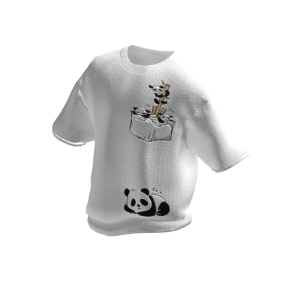 MOG - White Oversized Panda T-Shirt thumbnail