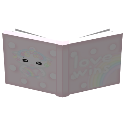 ♡ kawaii littl love wins book in pink Roblox item