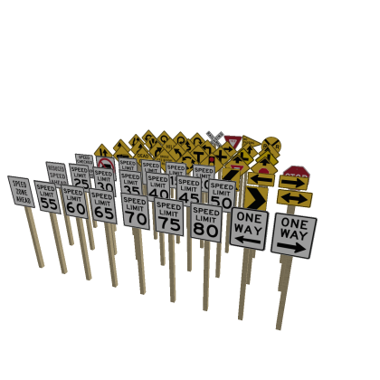 Wisconsin Road Sign Pack (60 Pieces)