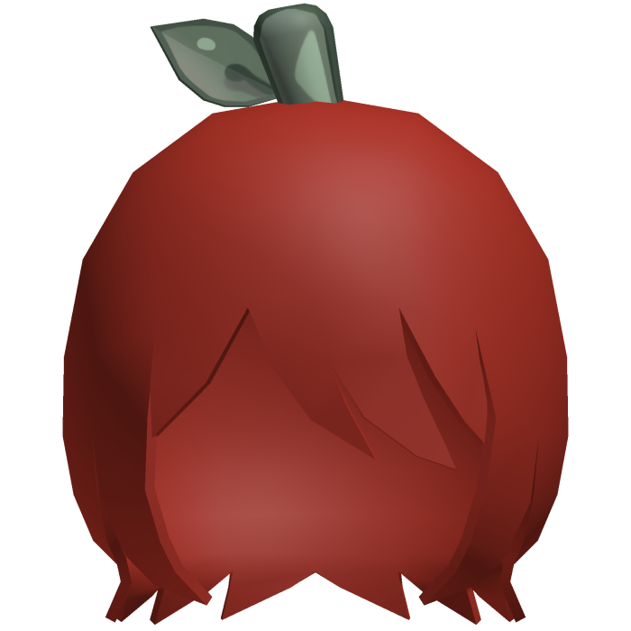 ♡ low poly igari red apple hair