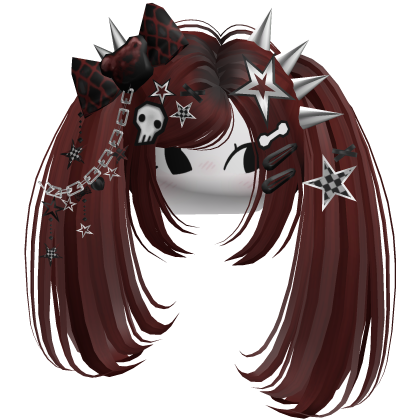 ♡ Scene Spiky Moe Pigtails (Red)