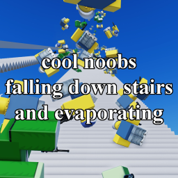 cool noobs falling down stairs and evaporating icon