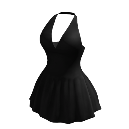 Halter Dress Black Adorable Princess Basic Chibi