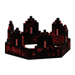 Black Red Animated Glitch 8-Bit Crown