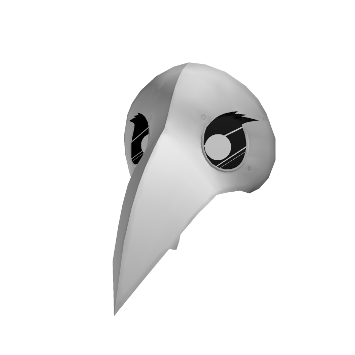 White Cute Plague Doctor Girl Mask