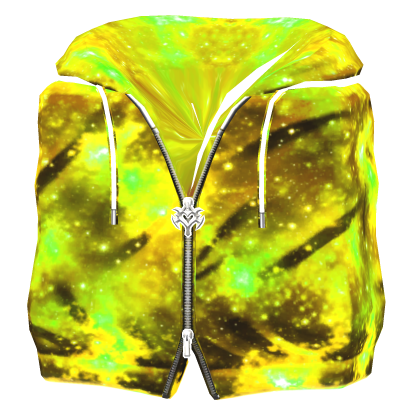 Cartoony Yellow Galaxy Sleeveless Hoodie🌌 Roblox item
