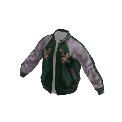 Green Sukajan Vintage Jacket w/ Eagle Embroidery
