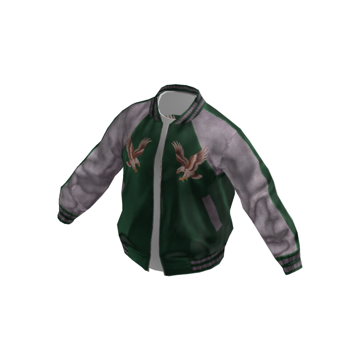 Green Sukajan Vintage Jacket w/ Eagle Embroidery
