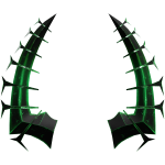 Viridian Horns of the Fallen Kings