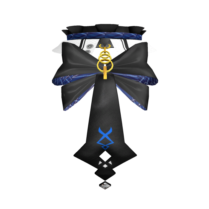 Elegant Innocence Dark Blue Plaid Tie & Collar 3.0