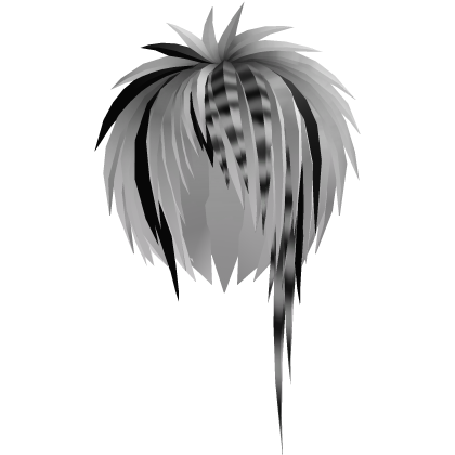 white asymmetrical scene emo hair Roblox item