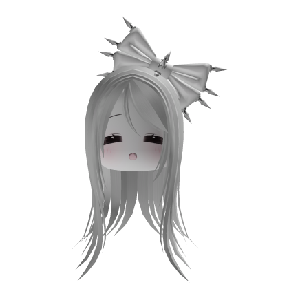 emo girl with a bow white