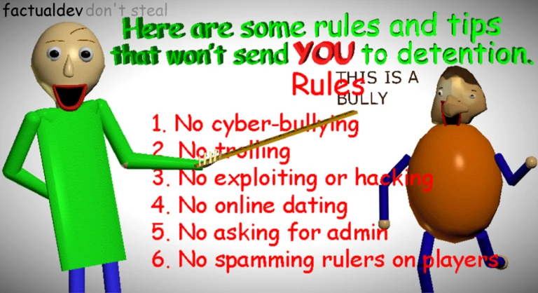 Baldi's Basics in RP and Morphs - Roblox