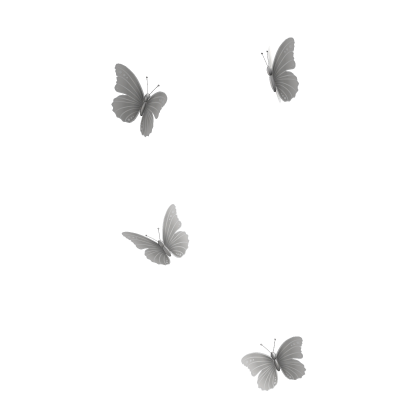 Flittering Butterflies Aura Lower - White