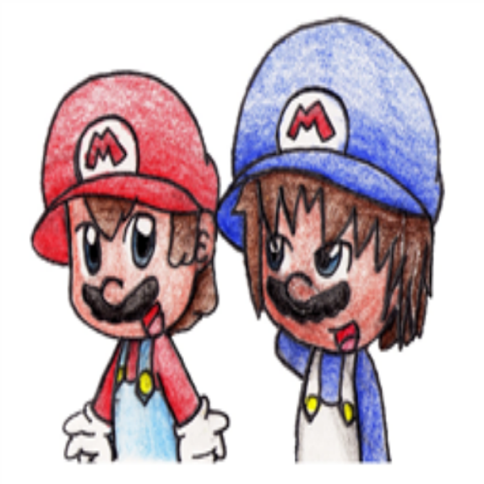 Mario and Supermarioglitchy4 fan art Roblox decal