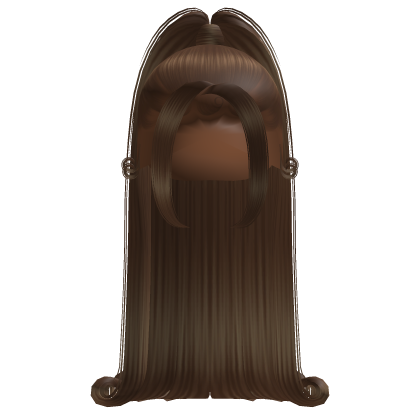 Baddie High Ponytail w/ Curled Ends (Brown)