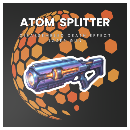 Disassembled Death Effect Laser Gun