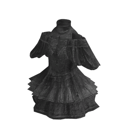 Black Y2K Fairy Ruffle Dress [PBR] thumbnail