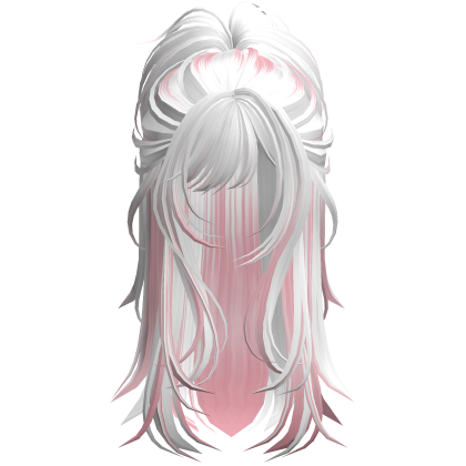 Wolfcut Spikey Half Up White&Pink