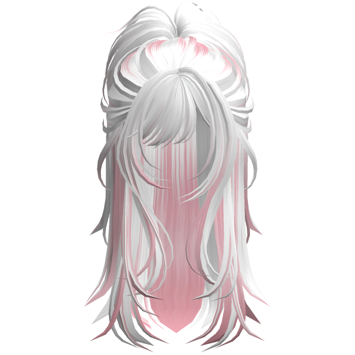 Wolfcut Spikey Half Up White&Pink