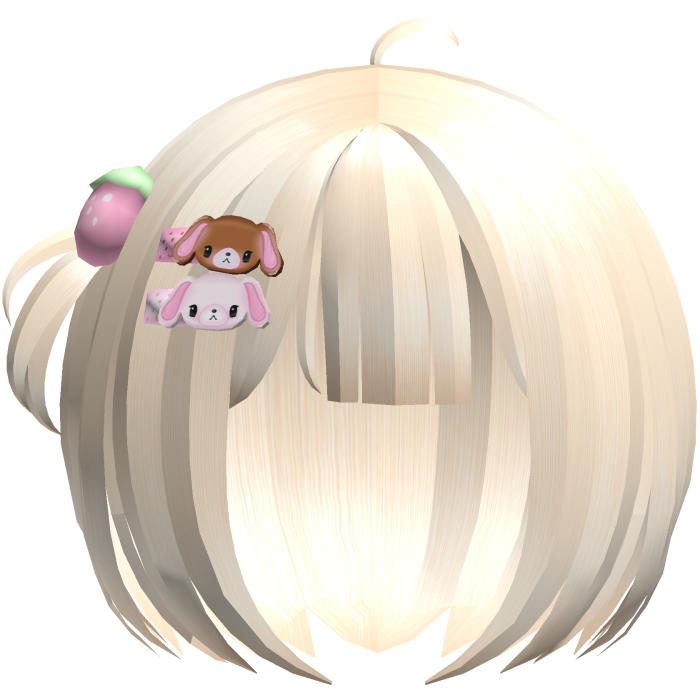 ♡ ꒰ cutecore baby pigtail hair w hairclips┊blonde
