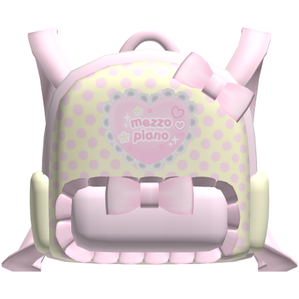 Cute Pink Yellow Cutecore Mezzo Piano Backpack 3.0